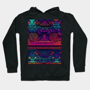 Neon Geometric Pattern Hoodie